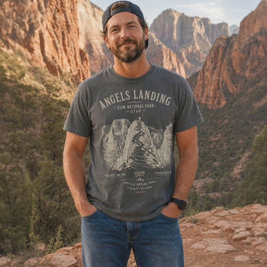 Angels Landing Zion National Park Pepper t-shirt