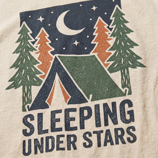 Sleeping Under Stars Camping Graphic Tee
