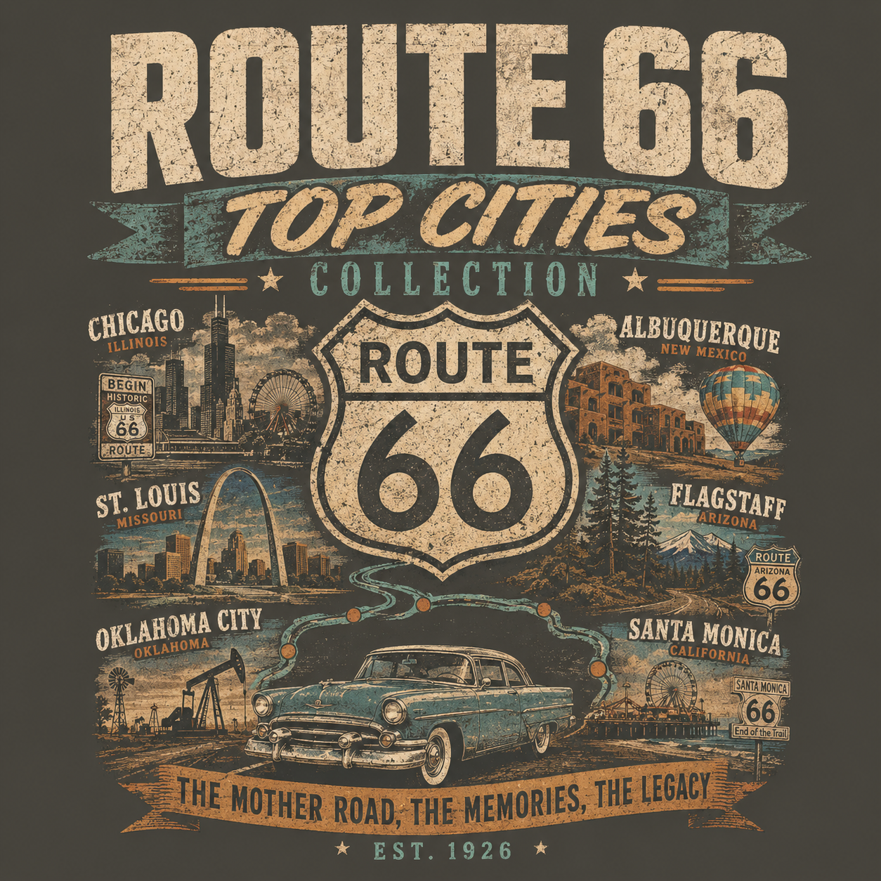 Route 66 Top Cities Collection