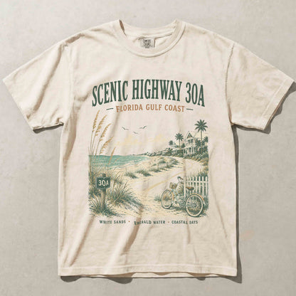Scenic Highway 30A Florida Gulf Coast Graphic Tee