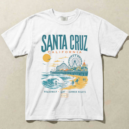 Santa Cruz California Beach Boardwalk Graphic Tee
