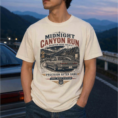 Midnight Canyon Run 1990s Japanese Car T-Shirt