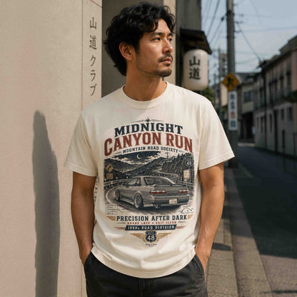 Midnight Canyon Run 1990s Japanese Car T-Shirt