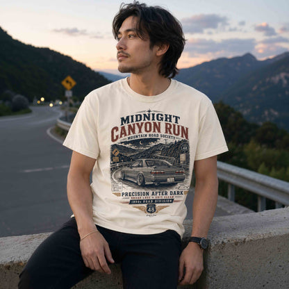 Midnight Canyon Run 1990s Japanese Car T-Shirt