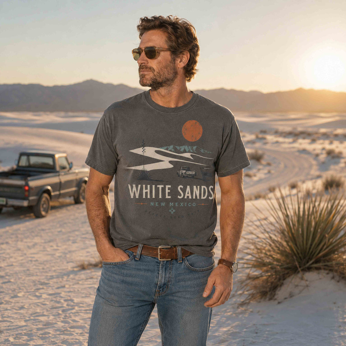 White Sands New Mexico Desert Road Trip graphic tee outdoor lifestyle photo