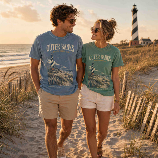 Outer Banks North Carolina sea turtle graphic tee product image