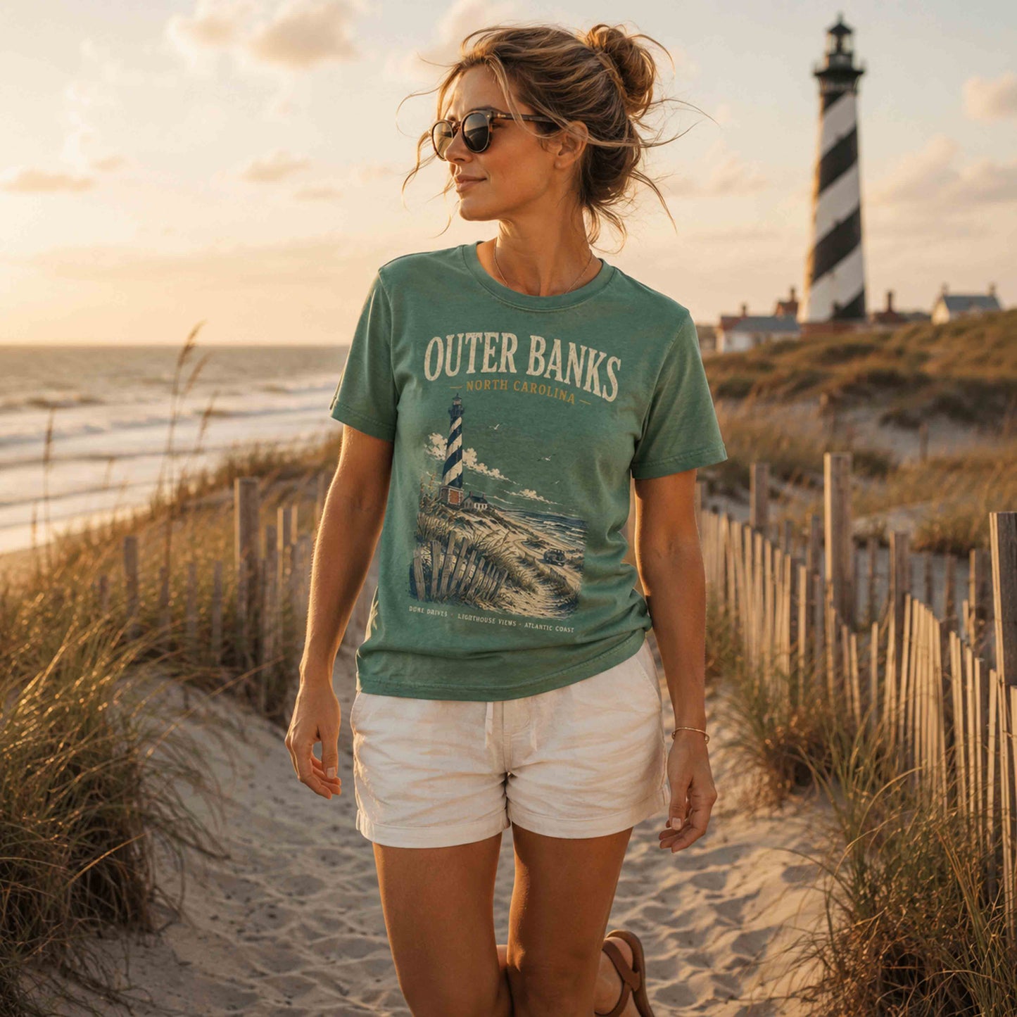 Outer Banks North Carolina Sea Turtle Graphic T-Shirt