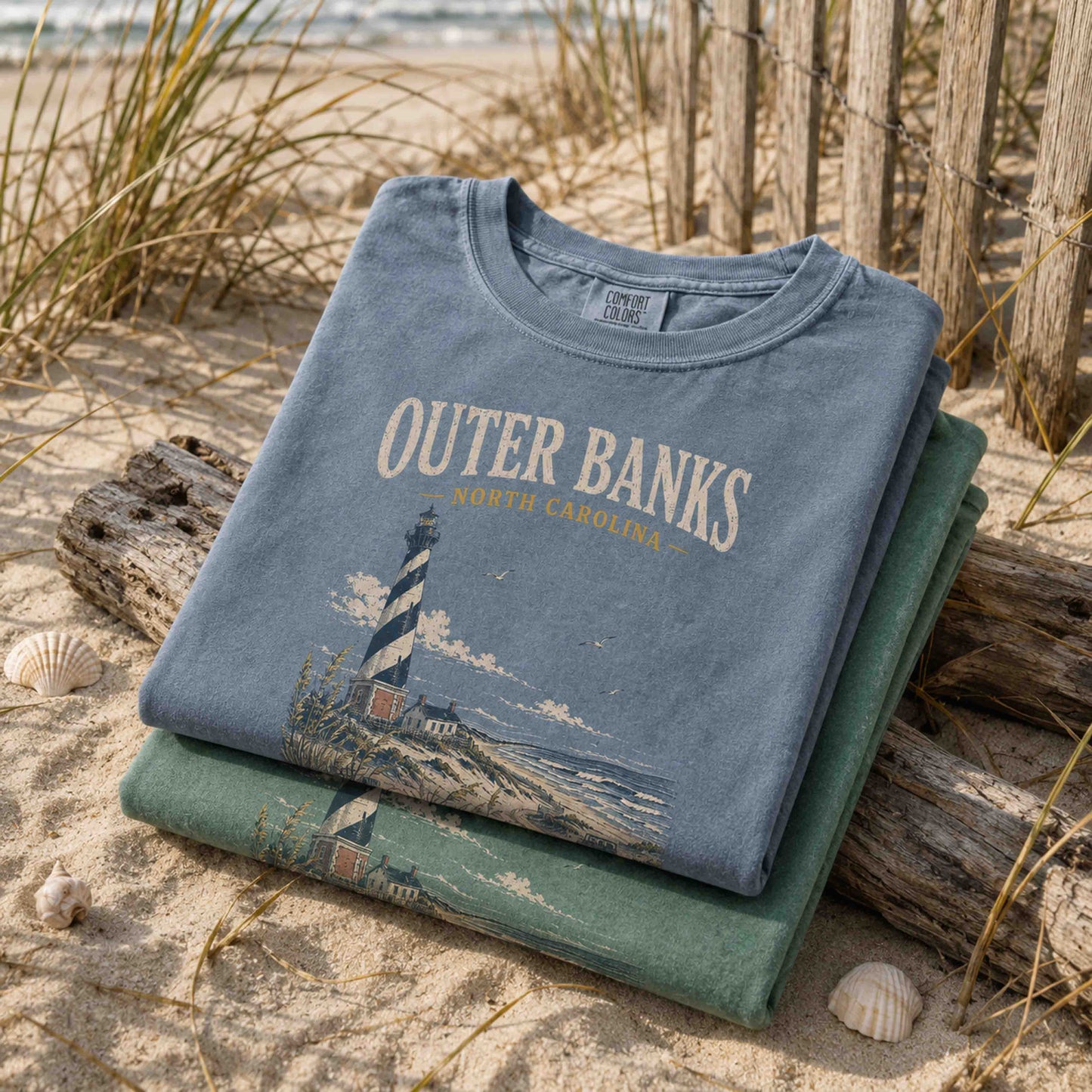 Outer Banks North Carolina Sea Turtle Graphic T-Shirt