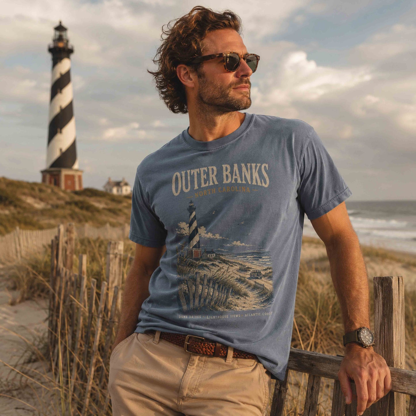 Outer Banks North Carolina Sea Turtle Graphic T-Shirt