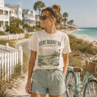 Scenic Highway 30A Florida Gulf Coast Graphic Tee