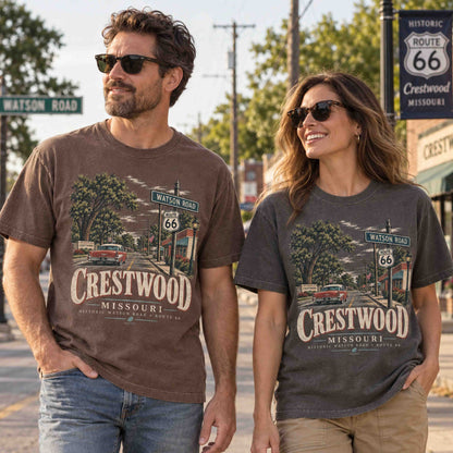 Crestwood Missouri Historic Watson Road Route 66 Graphic Tee