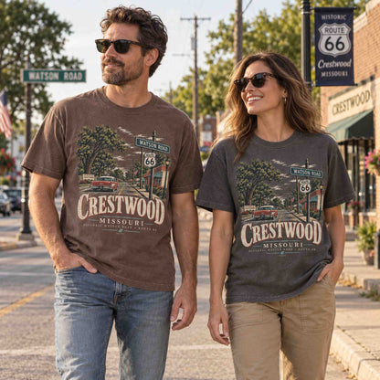 Crestwood Missouri Historic Watson Road Route 66 Graphic Tee