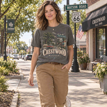 Crestwood Missouri Historic Watson Road Route 66 Graphic Tee