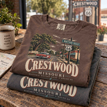 Crestwood Missouri Historic Watson Road Route 66 Graphic Tee