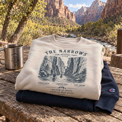 The Narrows Zion National Park Utah Graphic Sweatshirt