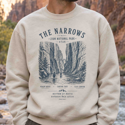 The Narrows Zion National Park Utah Graphic Sweatshirt