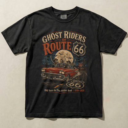 Ghost Riders of Route 66 Graphic Tee | Halloween Road Trip Shirt