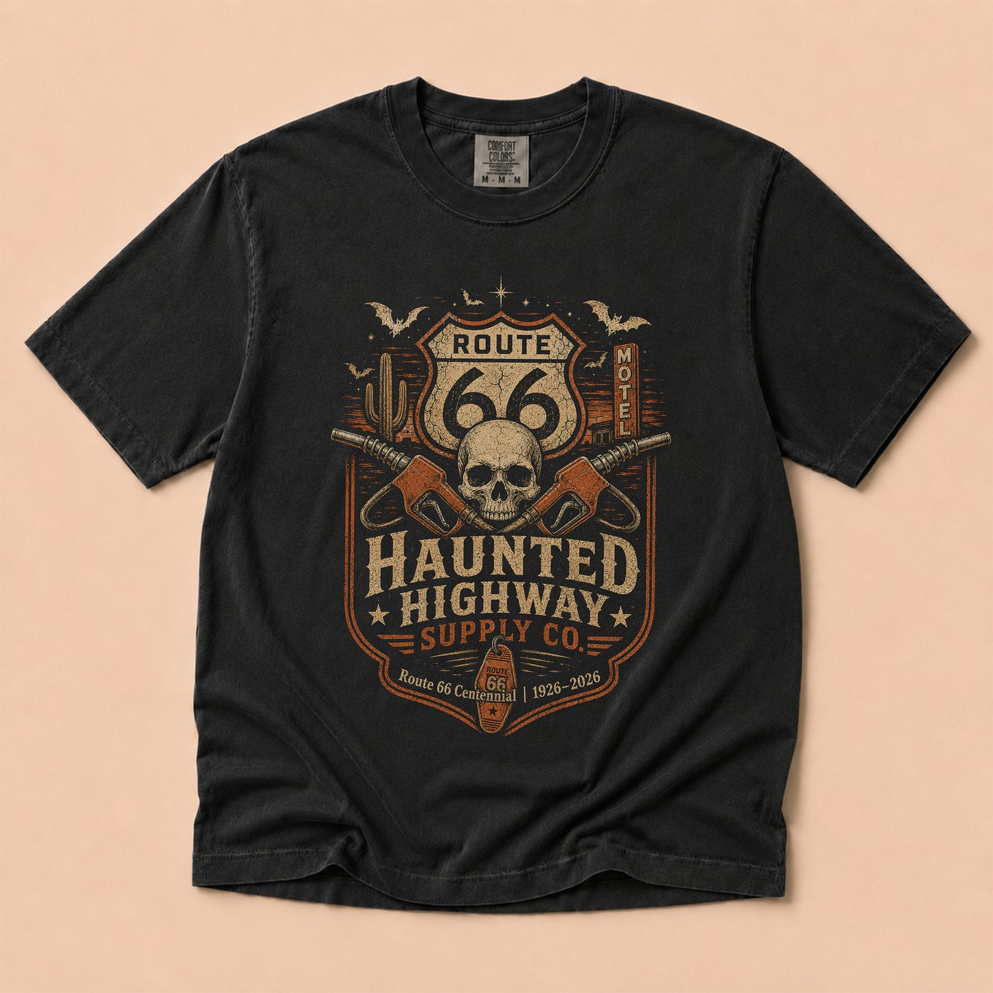 Haunted Highway Route 66 Graphic Tee | Halloween Road Trip Shirt