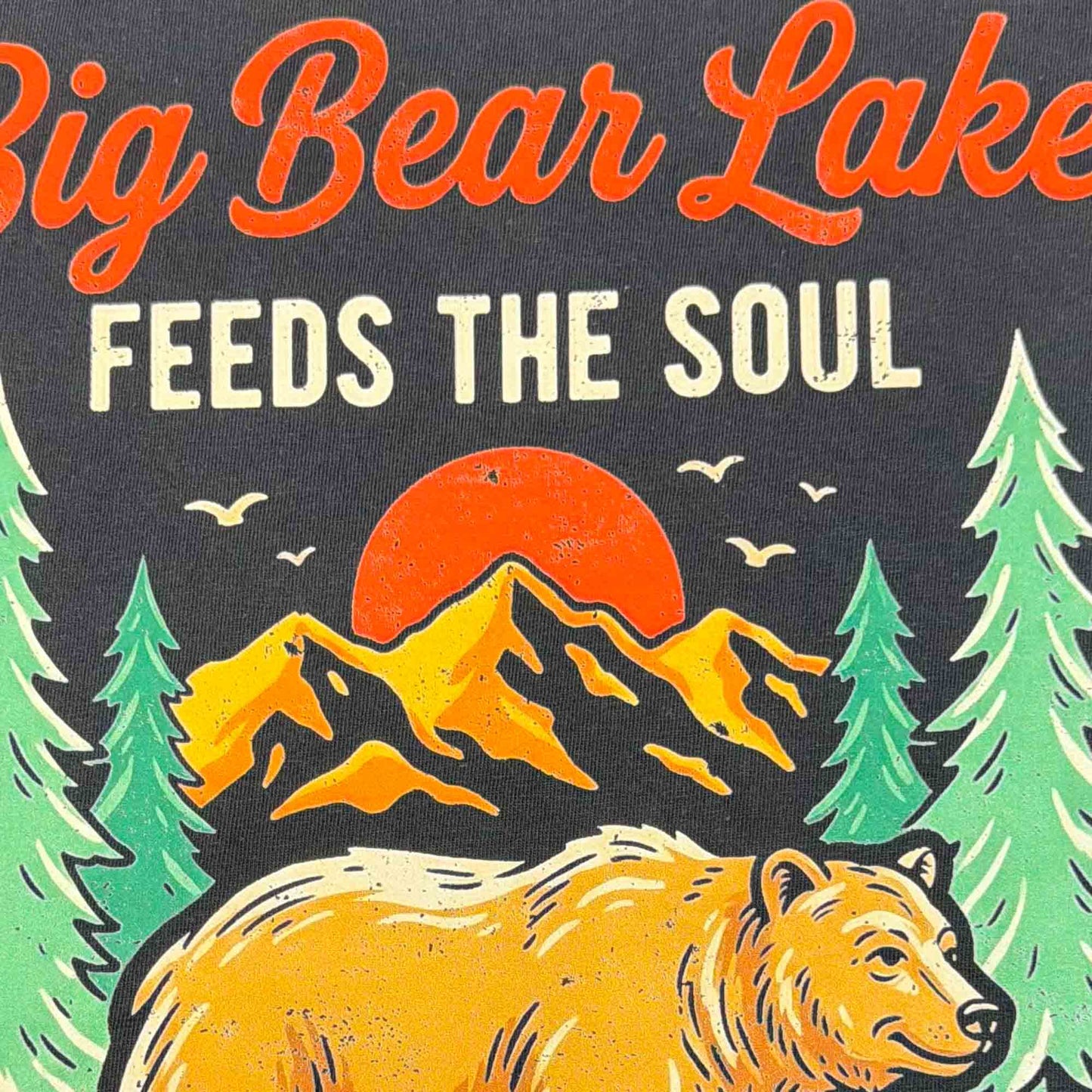 Big Bear Lake Feeds the Soul Bear Graphic T-Shirt