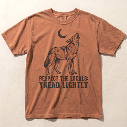 Respect The Locals Coyote Comfort Colors Graphic Tee