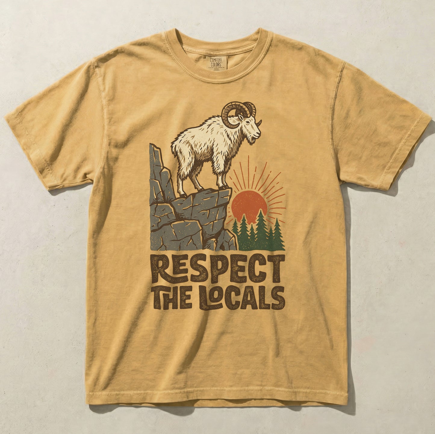Respect The Locals Ram Comfort Colors Graphic Tee