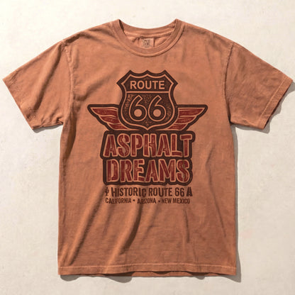 Route 66 Asphalt Dreams Vintage Graphic Tee