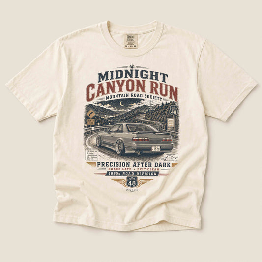 Midnight Canyon Run 1990s Japanese Car T-Shirt