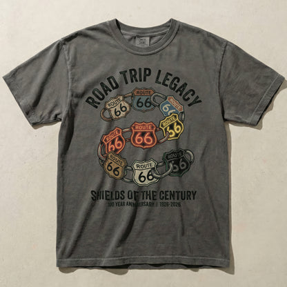 Route 66 Shield Collage Vintage Graphic Tee