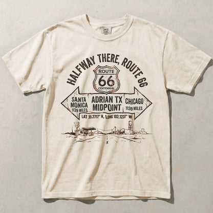 Route 66 Midpoint Adrian Texas Comfort Colors Graphic Tee