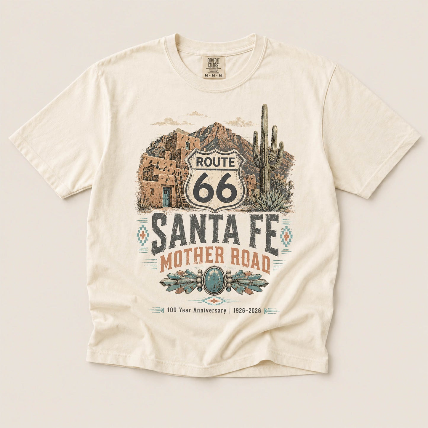 Santa Fe Mother Road Route 66 Graphic Tee