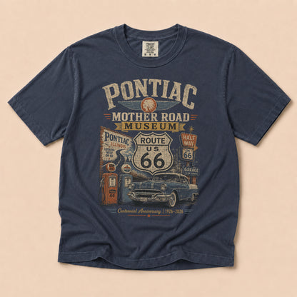 Pontiac Illinois Route 66 Graphic Tee | Mother Road Travel Shirt