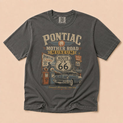 Pontiac Illinois Route 66 Graphic Tee | Mother Road Travel Shirt