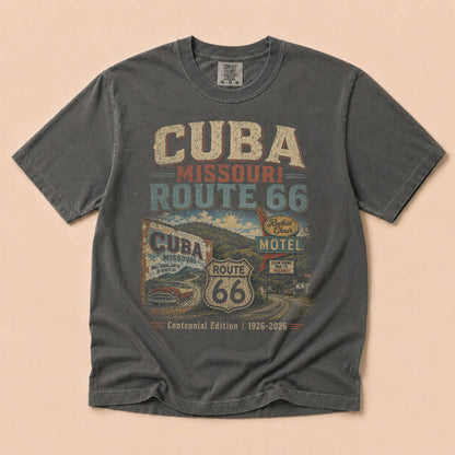 Cuba Missouri Route 66 Graphic Tee | Vintage Mother Road Travel Shirt
