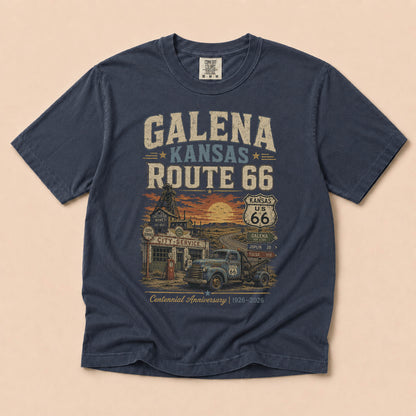 Galena Kansas Route 66 Graphic Tee | Vintage Mother Road Travel Shirt