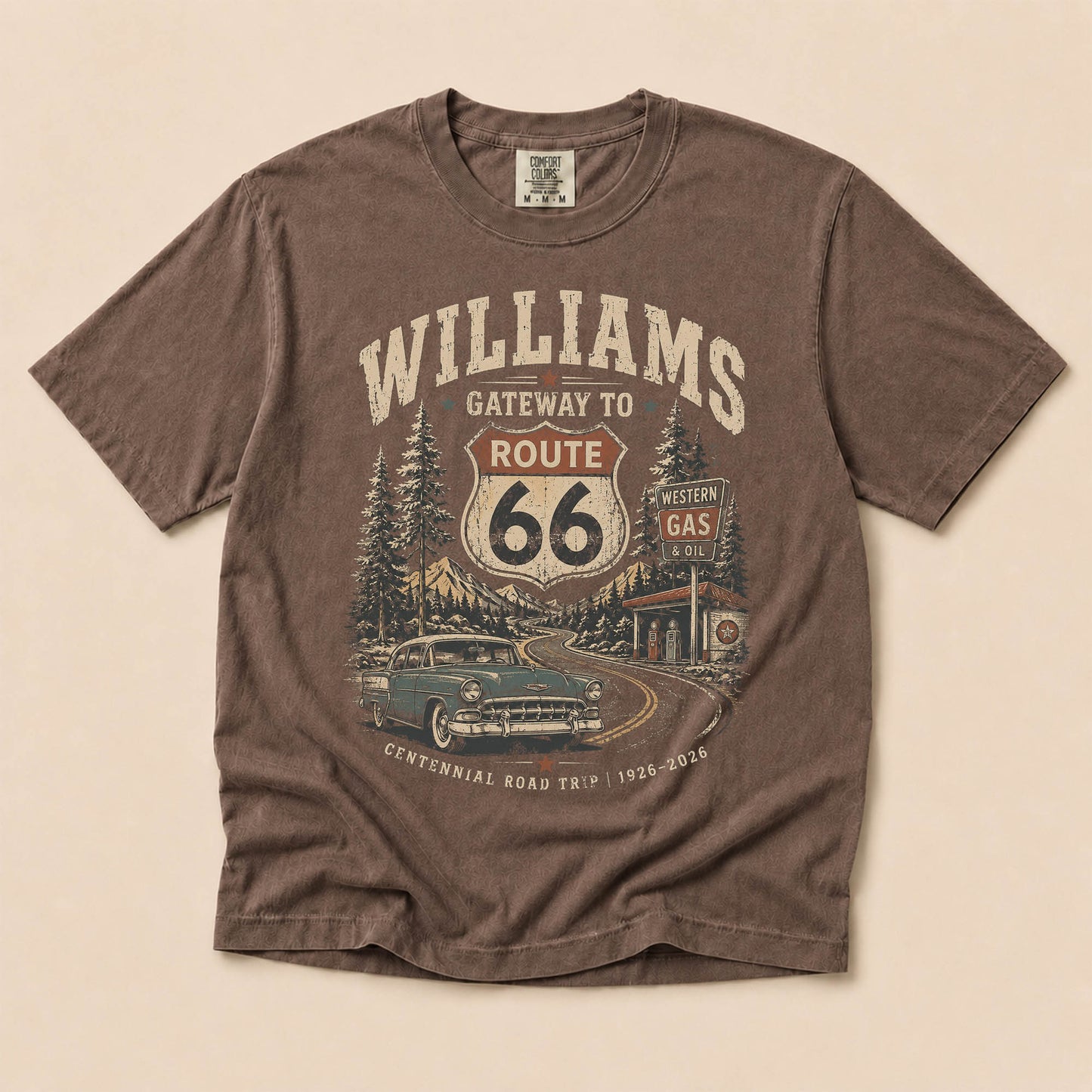 Williams Arizona Route 66 Graphic Tee | Vintage Gateway Road Trip Shirt