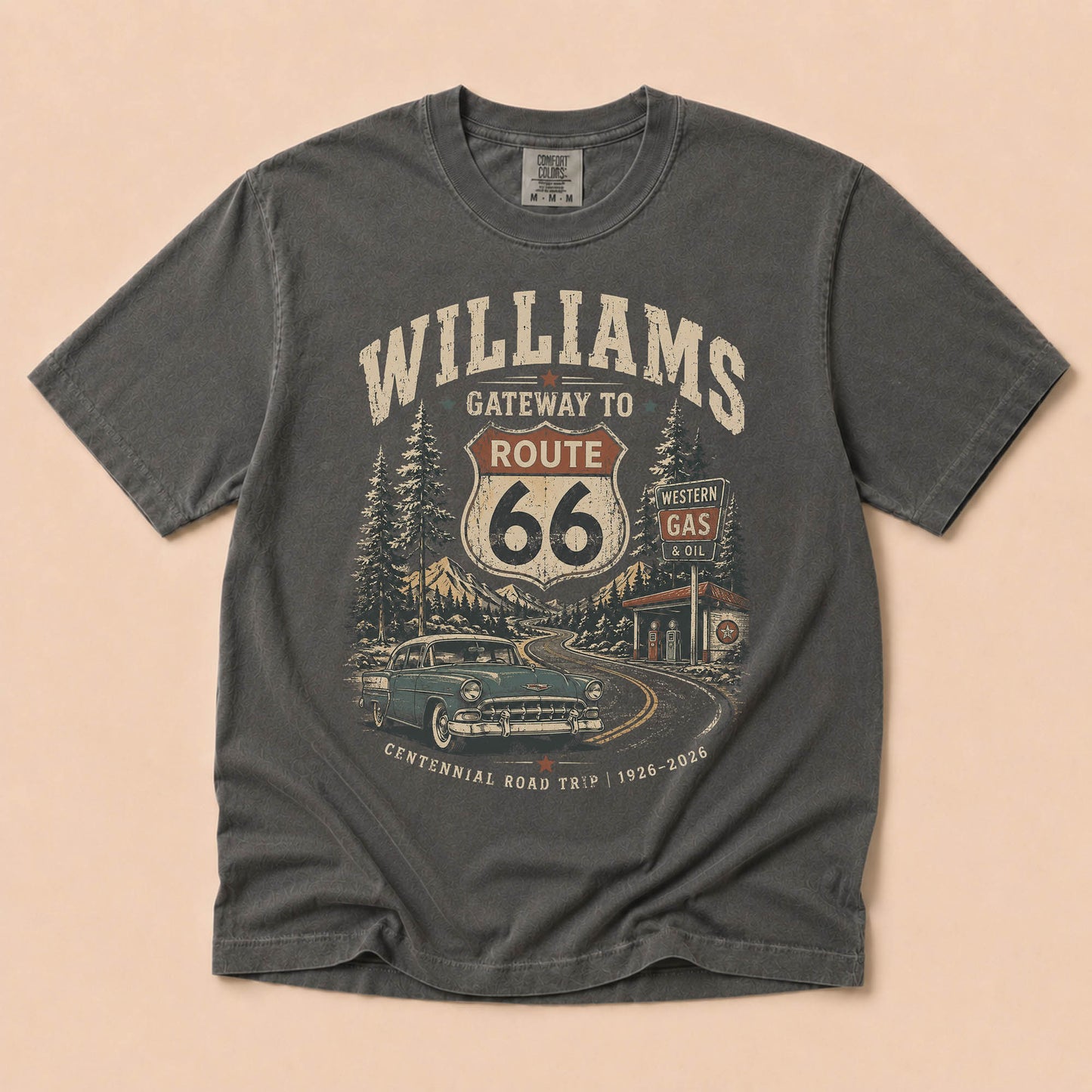 Williams Arizona Route 66 Graphic Tee | Vintage Gateway Road Trip Shirt