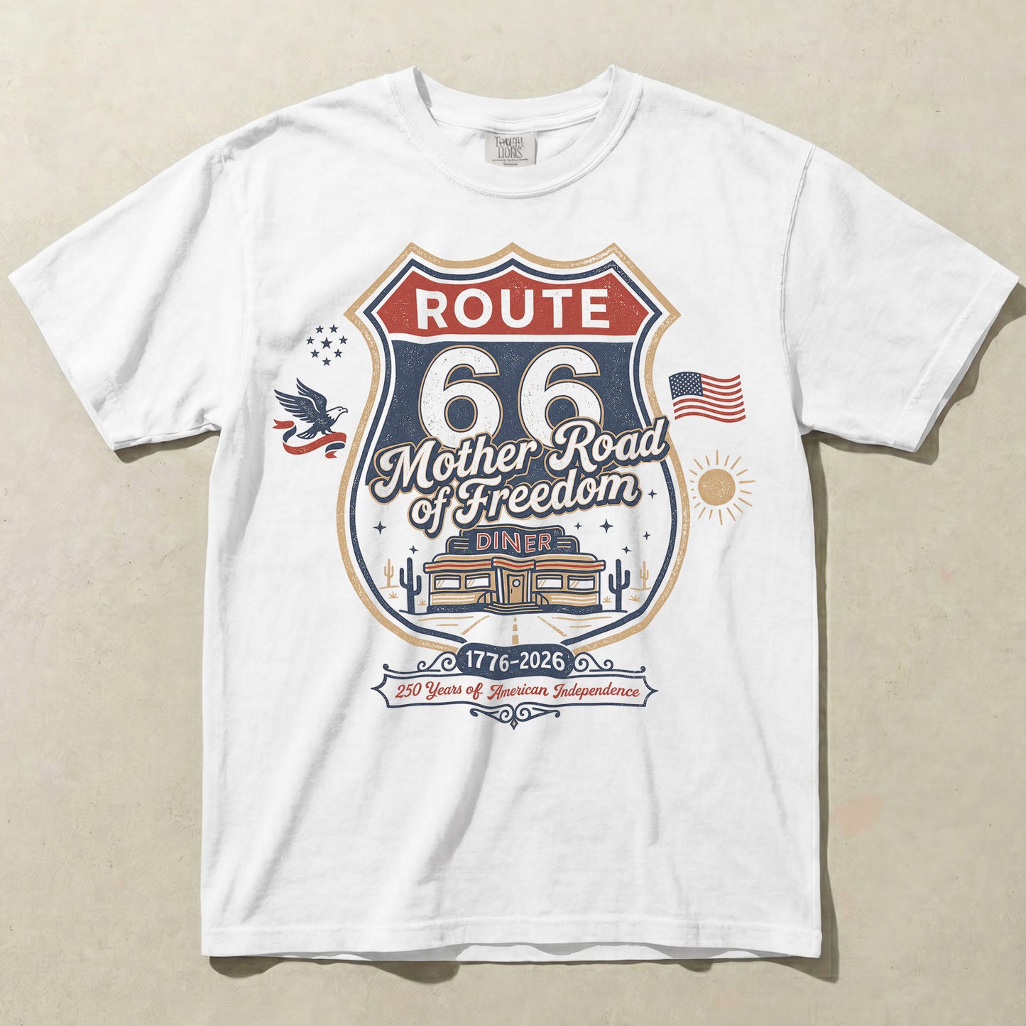 Route 66 Mother Road of Freedom Shirt 1776 2026 Independence Anniversary Graphic Tee