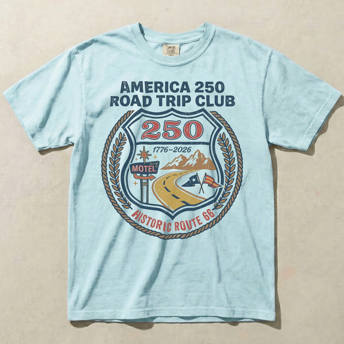 America 250 Road Trip Club Route 66 Graphic Tee