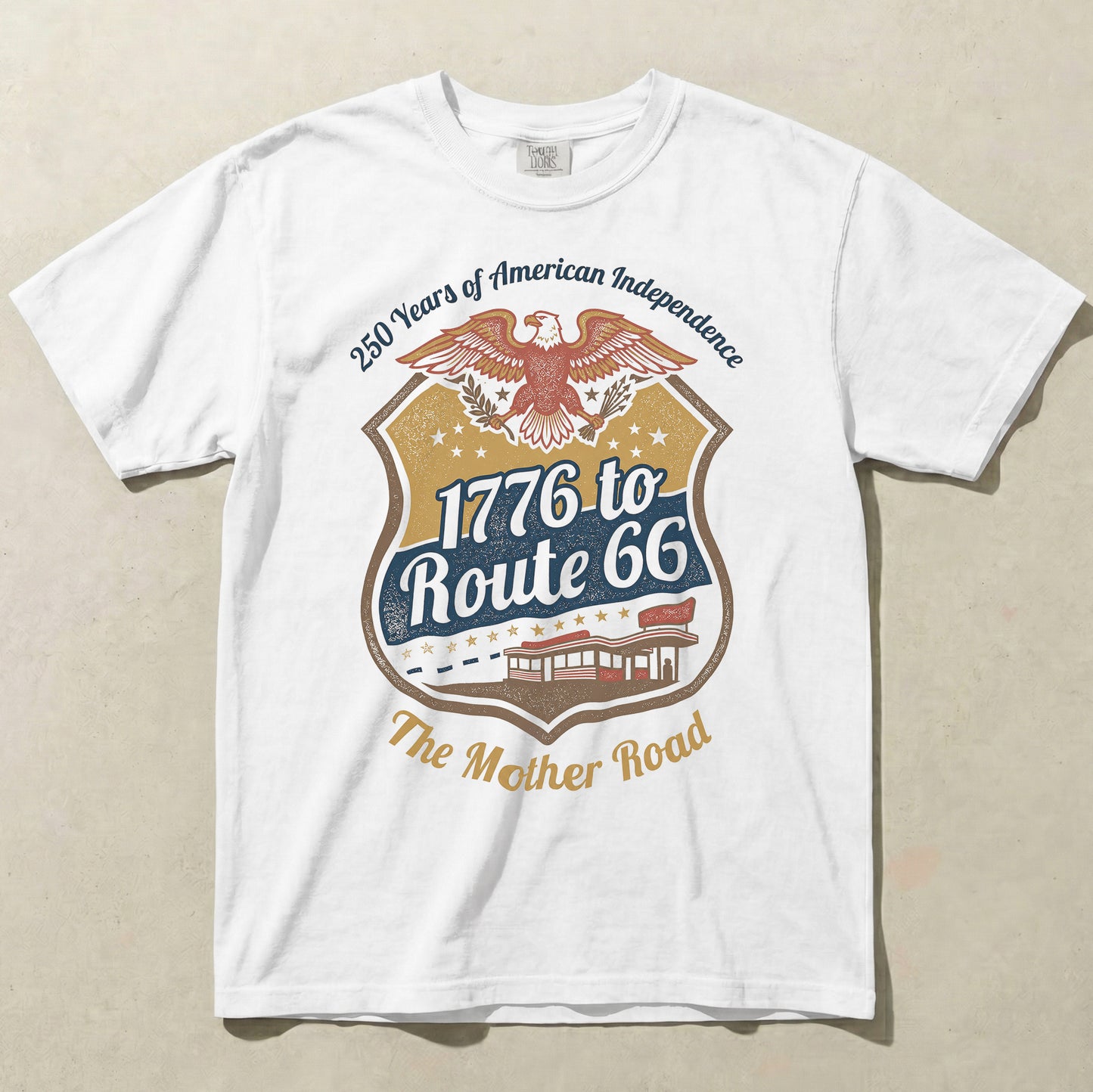 1776 to Route 66 America 250 Mother Road Graphic Tee