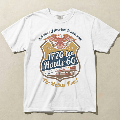 1776 to Route 66 America 250 Mother Road Graphic Tee