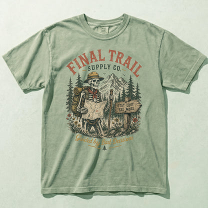 Skeleton Trail Guide Graphic Tee | Vintage Outdoor Hiking Shirt