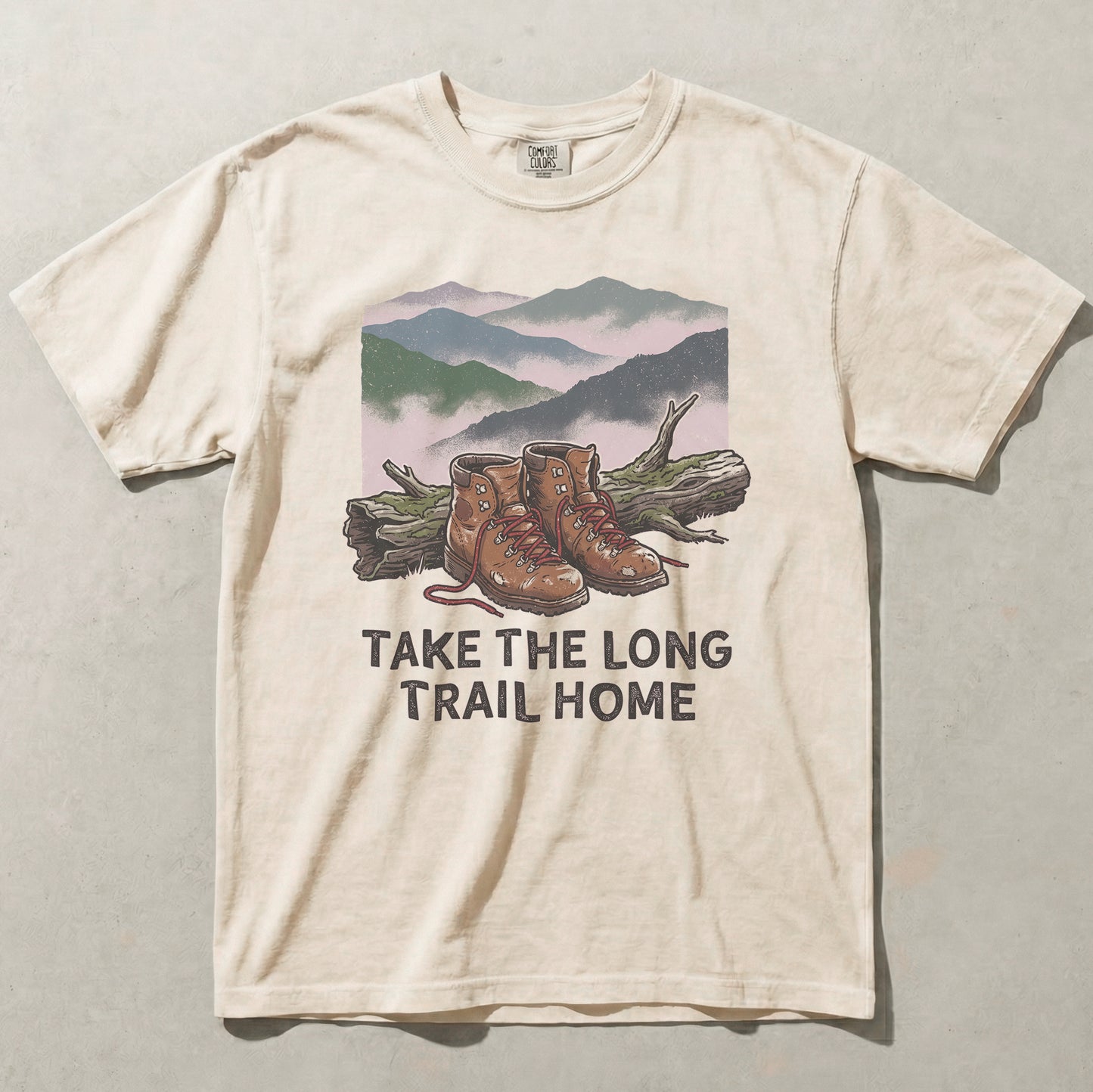 Take the Long Trail Home Comfort Colors Hiking Graphic Tee