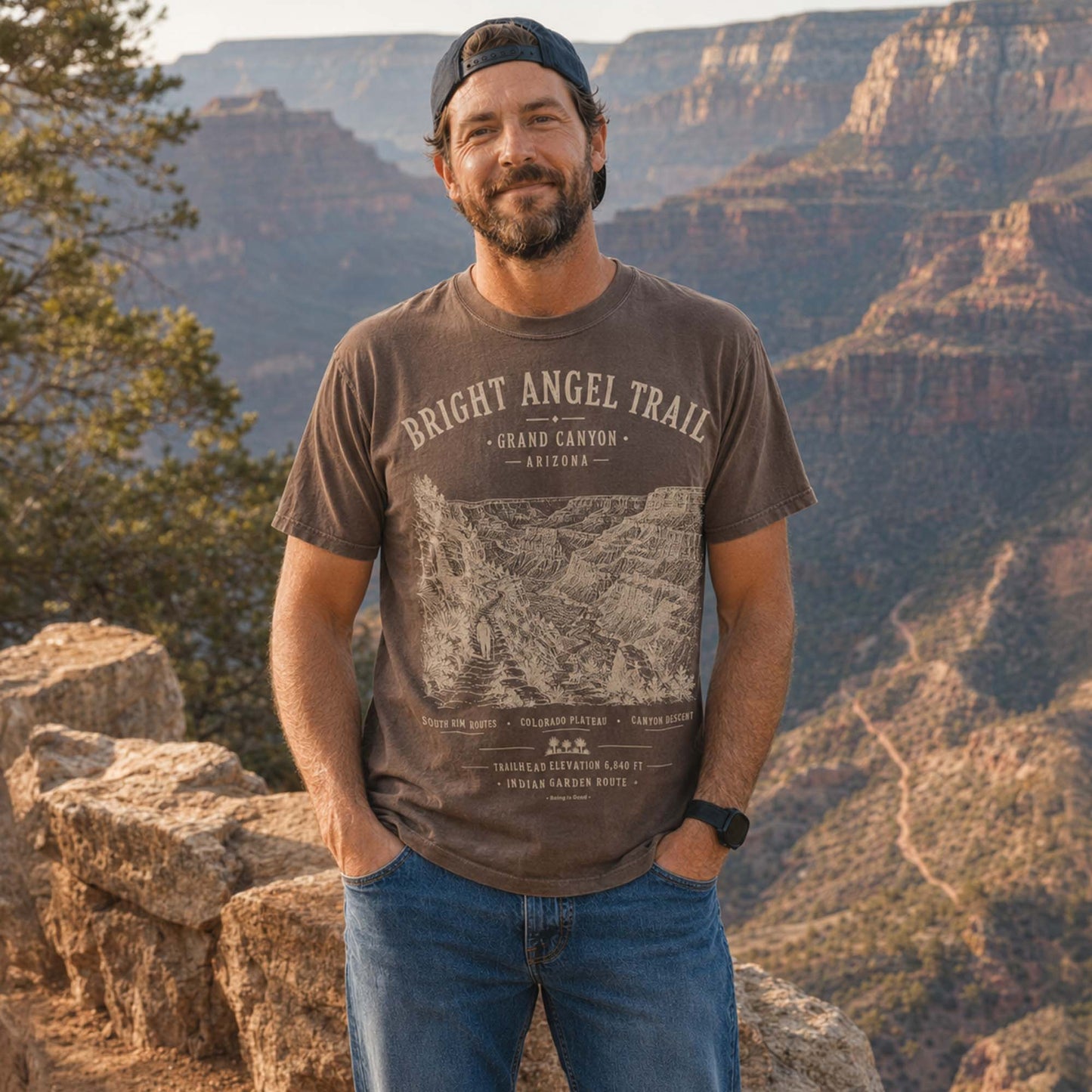 Bright Angel Trail Grand Canyon Espresso t-shirt