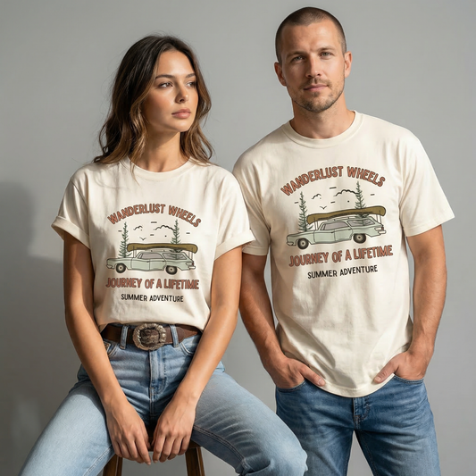 Wanderlust Wheels Station Wagon Tee
