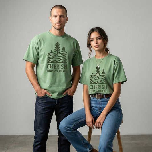 Cherish Our Wildlife Minimal Vintage Woods Tee