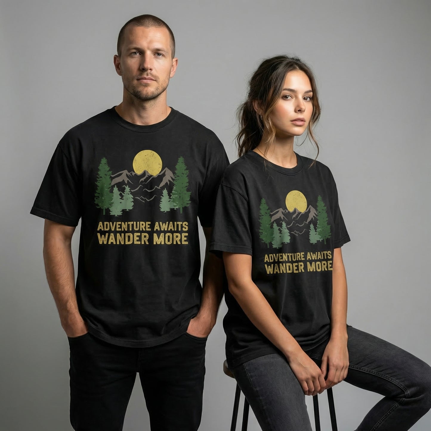 Adventure Awaits Wander More Premium Graphic Tee