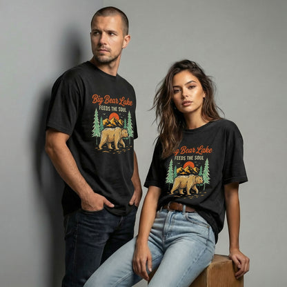Big Bear Lake Feeds the Soul Bear Graphic T-Shirt