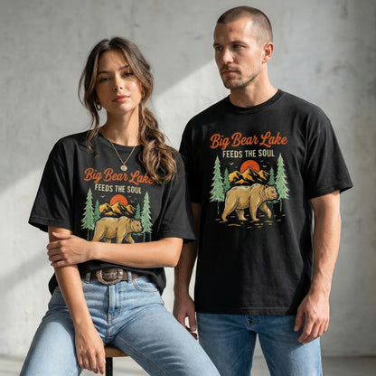 Big Bear Lake Feeds the Soul Bear Graphic T-Shirt