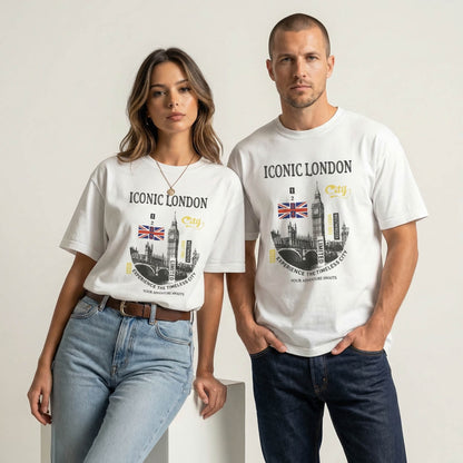 Iconic London Graphic T-Shirt Vintage Travel City Tee