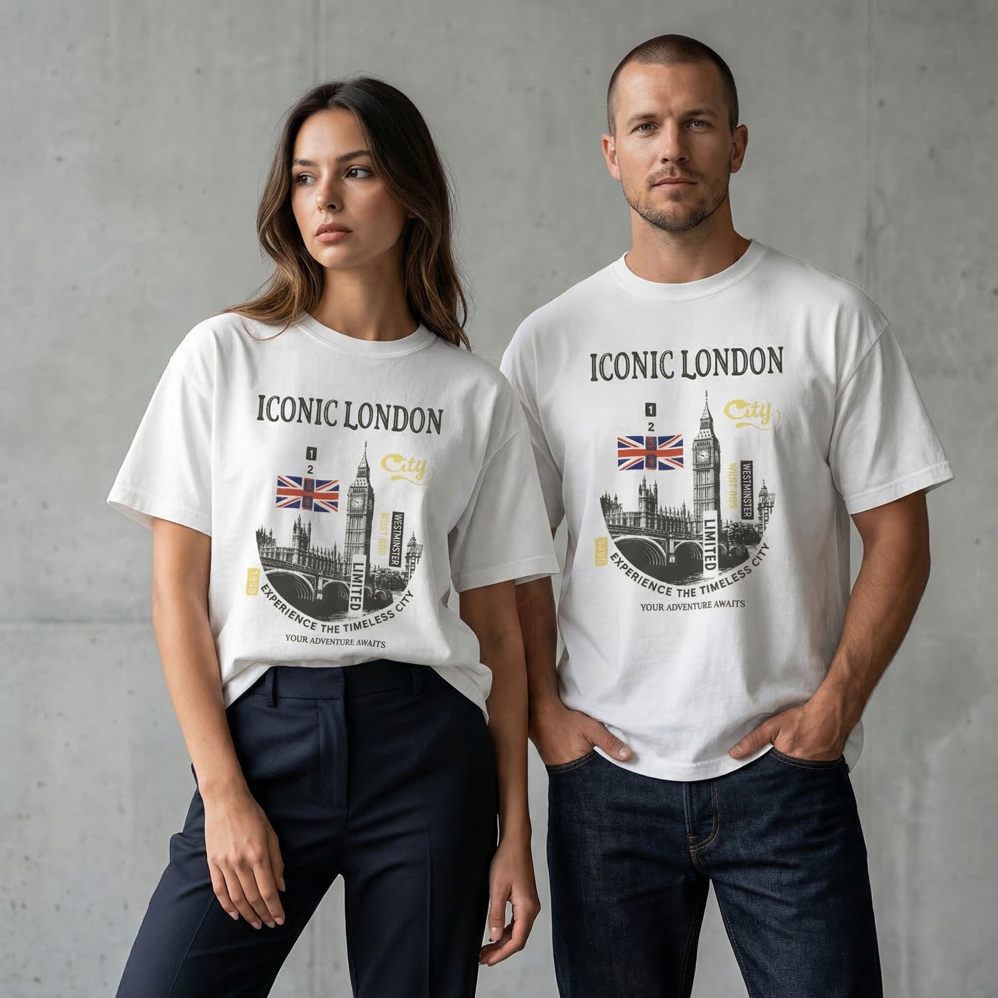 Iconic London Graphic T-Shirt Vintage Travel City Tee